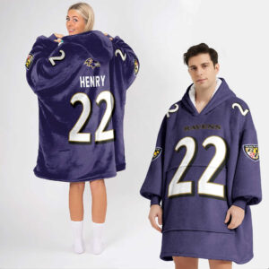 Baltimore Ravens Football Unisex Blanket Hoodie Custom Name And Number