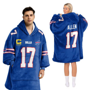 Buffalo Bills Football Unisex Blanket Hoodie Custom Name And Number