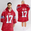 Buffalo Bills Football Unisex Blanket Hoodie Custom Name And Number