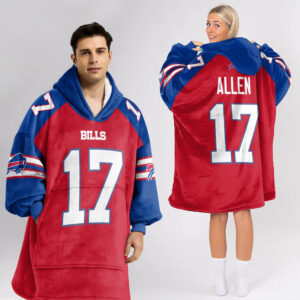 Buffalo Bills Football Unisex Blanket Hoodie Custom Name And Number