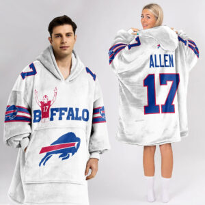 Buffalo Bills Football Unisex Blanket Hoodie Custom Name And Number