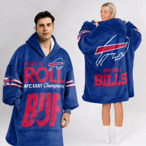 Buffalo Bills Football Unisex Blanket Hoodie Custom Name And Number