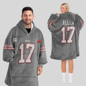 Buffalo Bills Football Unisex Blanket Hoodie Custom Name And Number