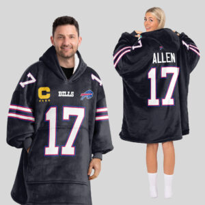 Buffalo Bills Football Unisex Blanket Hoodie Custom Name And Number