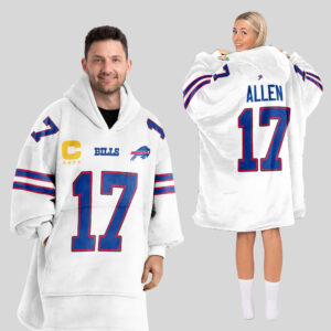 Buffalo Bills Football Unisex Blanket Hoodie Custom Name And Number