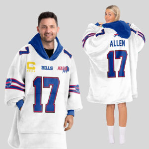 Buffalo Bills Football Unisex Blanket Hoodie Custom Name And Number
