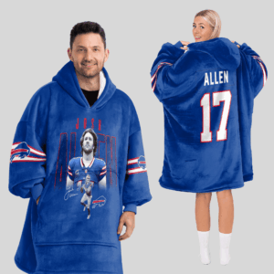 Buffalo Bills Football Unisex Blanket Hoodie Custom Name And Number