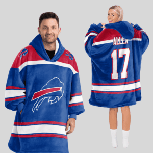 Buffalo Bills Football Unisex Blanket Hoodie Custom Name And Number