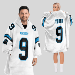 Carolina Panthers Football Unisex Blanket Hoodie Custom Name And Number