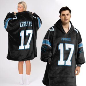 Carolina Panthers Football Unisex Blanket Hoodie Custom Name And Number