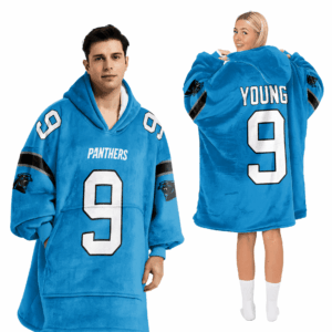 Carolina Panthers Football Unisex Blanket Hoodie Custom Name And Number