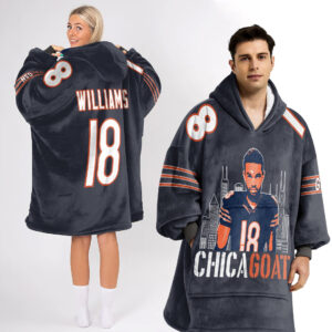 Chicago Bears Football Unisex Blanket Hoodie Custom Name And Number
