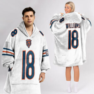 Chicago Bears Football Unisex Blanket Hoodie Custom Name And Number