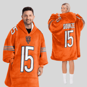 Chicago Bears Football Unisex Blanket Hoodie Custom Name And Number