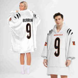 Cincinnati Bengals Football Unisex Blanket Hoodie Custom Name And Number