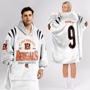Cincinnati Bengals Football Unisex Blanket Hoodie Custom Name And Number