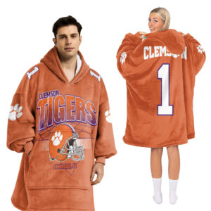 Cleveland Browns Football Unisex Blanket Hoodie Custom Name And Number