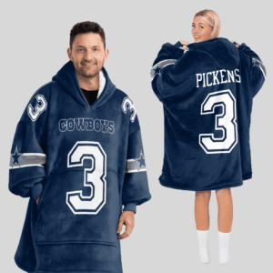 Dallas Cowboys Football Unisex Blanket Hoodie Custom Name And Number