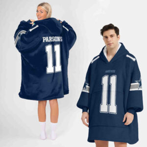 Dallas Cowboys Football Unisex Blanket Hoodie Custom Name And Number