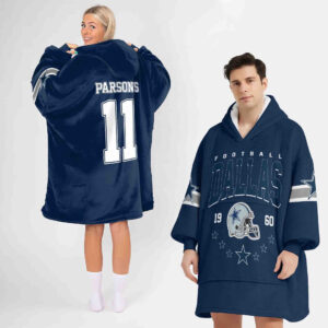 Dallas Cowboys Football Unisex Blanket Hoodie Custom Name And Number