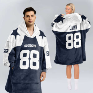 Dallas Cowboys Football Unisex Blanket Hoodie Custom Name And Number