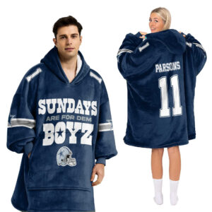 Dallas Cowboys Football Unisex Blanket Hoodie Custom Name And Number