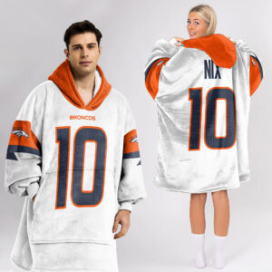 Denver Broncos Football Unisex Blanket Hoodie Custom Name And Number