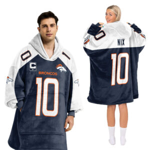 Denver Broncos Football Unisex Blanket Hoodie Custom Name And Number