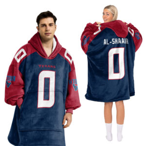 Houston Texans Football Unisex Blanket Hoodie Custom Name And Number