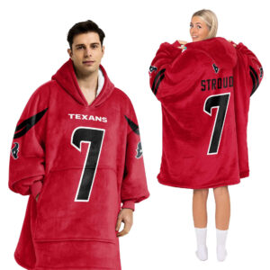 Houston Texans Football Unisex Blanket Hoodie Custom Name And Number