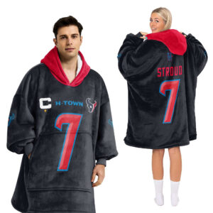 Houston Texans Football Unisex Blanket Hoodie Custom Name And Number