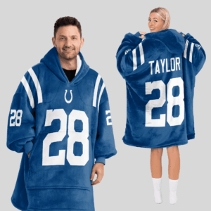 Indianapolis Colts Football Unisex Blanket Hoodie Custom Name And Number