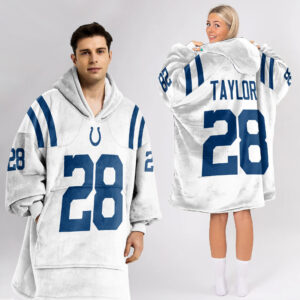 Indianapolis Colts Football Unisex Blanket Hoodie Custom Name And Number