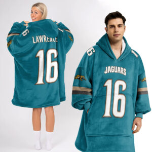 Jacksonville Jaguars Football Unisex Blanket Hoodie Custom Name And Number