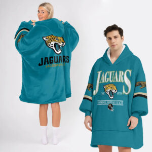 Jacksonville Jaguars Football Unisex Blanket Hoodie Custom Name And Number