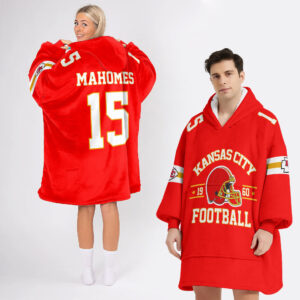 Kansas City Chiefs Football Unisex Blanket Hoodie Custom Name And Number