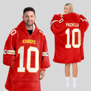 Kansas City Chiefs Football Unisex Blanket Hoodie Custom Name And Number