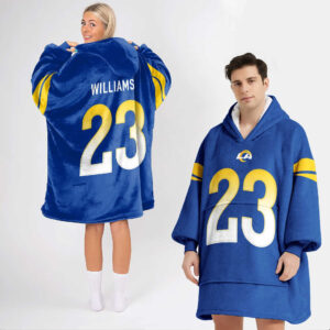 Los Angeles Rams Football Unisex Blanket Hoodie Custom Name And Number