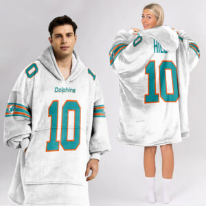 Miami Dolphins Football Unisex Blanket Hoodie Custom Name And Number
