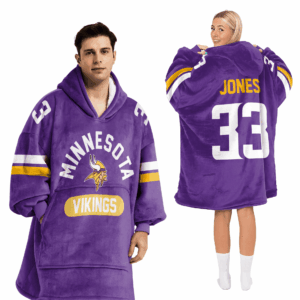 Minnesota Vikings Football Unisex Blanket Hoodie Custom Name And Number