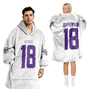 Minnesota Vikings Football Unisex Blanket Hoodie Custom Name And Number