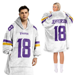 Minnesota Vikings Football Unisex Blanket Hoodie Custom Name And Number