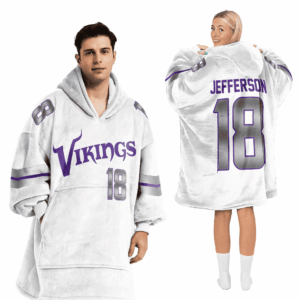 Minnesota Vikings Football Unisex Blanket Hoodie Custom Name And Number