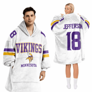 Minnesota Vikings Football Unisex Blanket Hoodie Custom Name And Number