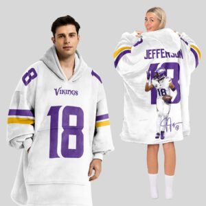 Minnesota Vikings Football Unisex Blanket Hoodie Custom Name And Number
