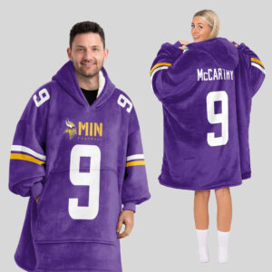 Minnesota Vikings Football Unisex Blanket Hoodie Custom Name And Number