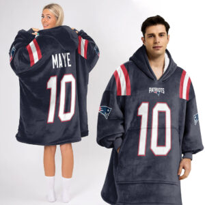 New England Patriots Football Unisex Blanket Hoodie Custom Name And Number