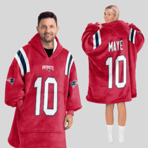 New England Patriots Football Unisex Blanket Hoodie Custom Name And Number