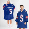 New York Giants Football Unisex Blanket Hoodie Custom Name And Number