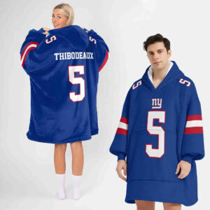 New York Giants Football Unisex Blanket Hoodie Custom Name And Number